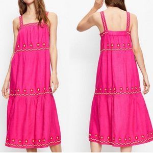 NWT LOFT LINEN BLEND DRESS PETITE MEDIUM